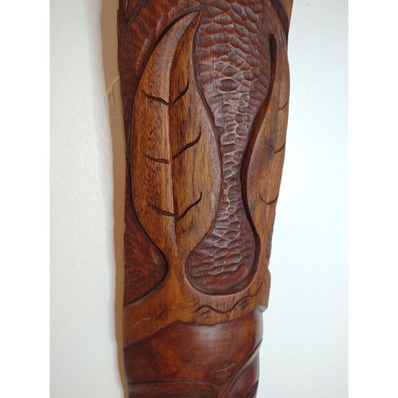 Wooden African Mask Decor Antique Decorative Large Good Blessings - Picture 8 of 16